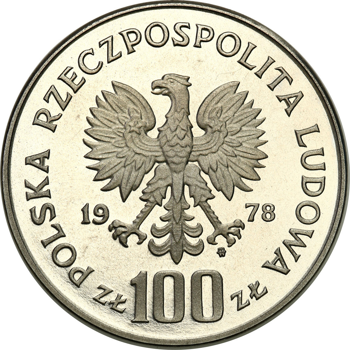 PRL. PRÓBA 100 złotych 1978 – Adam Mickiewicz